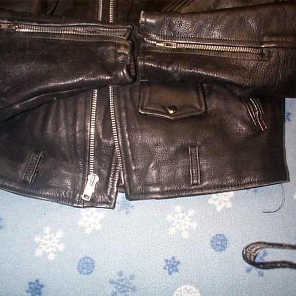 Vintage Wilsons Leather Biker Motorcycle punk rocker jacket - Picture 2 of 7